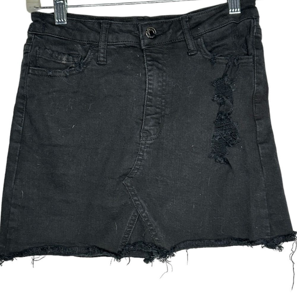Vervet Black Denim Mini‎ Skirt
